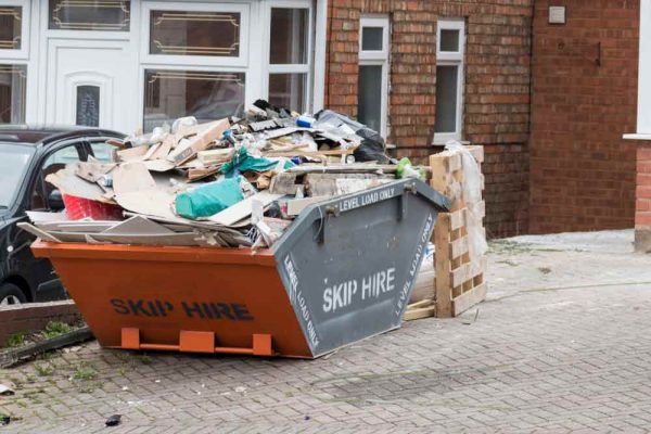 Mini Skip Bin On The Street